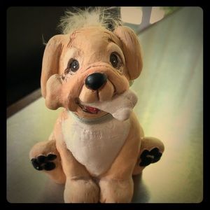 Vintage Puppy Ceramic Figurine by Kristin Hayes